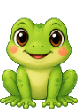 Frog, one of the characters in the app