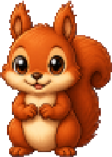 Squirrel, one of the characters in the app